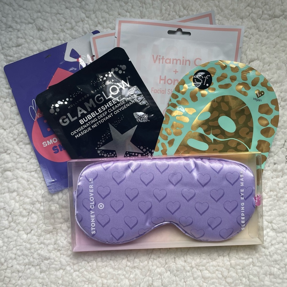Stoney Clover Eye Mask, GlamGlow Sheet mask & More Pamper set